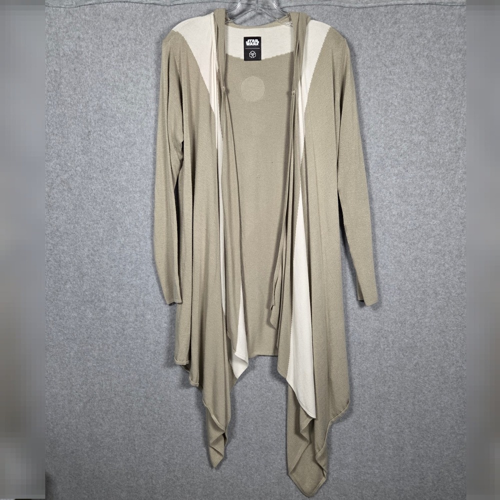 Musterbrand x Star Wars Women XL Rebel Jedi Hooded Cardigan Tan Cream Cosplay - Picture 3 of 10